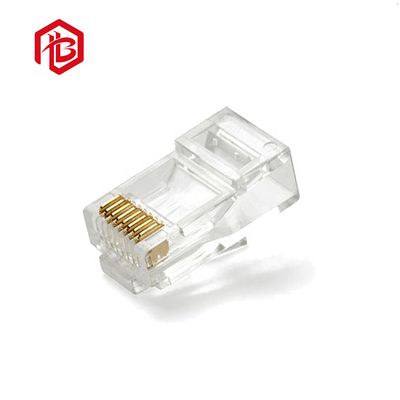 Fangbei RJ45 Cat6a PC Shielded STP FTP Ethernet Male Modular Plug Adapter with Phosphor Bronze Contacts