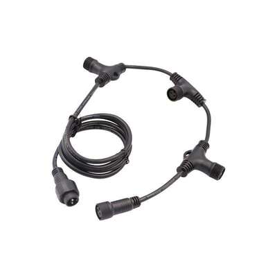 Waterproof Aerospace Grade Male/Female Copper Contact LED Strip Light Connectors T Type Splitter M12 Wire Connector