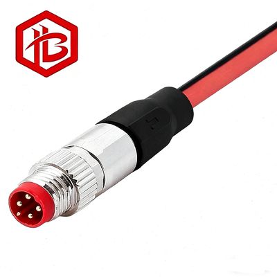 구입하다 M8 DIN 3pin Nickel Plated Male to Female Straight Plug IP68 Waterproof Sensor Cable online manufacture