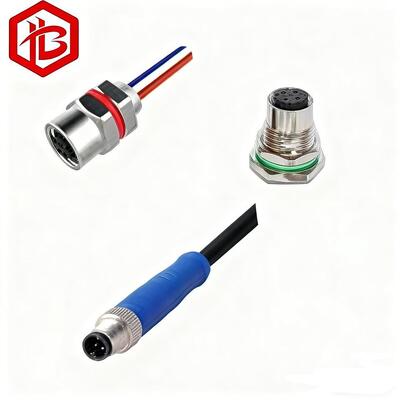 구입하다 OEM ODM M5 4핀 수/암 방수 원형 커넥터 케이블 (항공우주 RF UHF PCB 전원 응용 분야) online manufacture