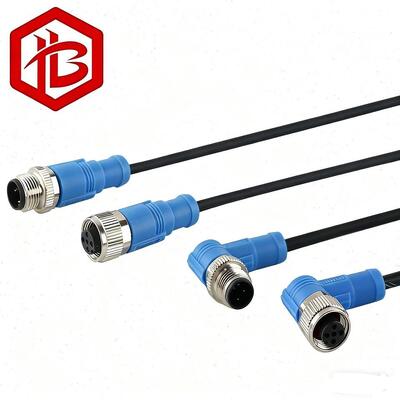 구입하다 맞춤형 DIN IP68 방수 A/B/D 코드 직지 팔꿈치 플러그 M8 M12 3pin 4pin 5pin 금속 가구 원형 커넥터 케이블 센서 online manufacture
