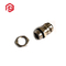 M12 5PIN Male PG7 Nut Field Wireable Straight A Code Circular Connector Metal Coupling