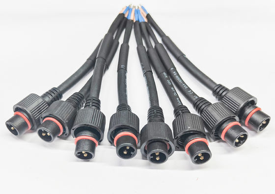 Customized M11 M12 M14 M15 M16 Led Street Waterproof Cable 2 3 4 5 Pin Male Female Docking Extension PVC Power Cord Connector