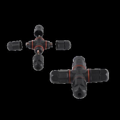 Factory Outdoor 4 Way X Type IP68 Waterproof Copper Submersible Electrical Cable Joint Solar Power System Wire Connections