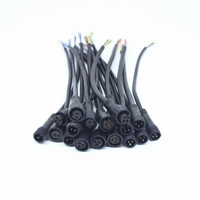 LED Lighting Waterproof Cable Connector M10 2-6pin IP68 Male Female with Protection Cap RF PCB FPC Copper 16A 500V