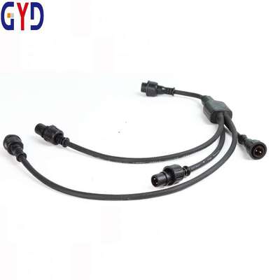 BETT Y16 Y-Shaped Waterproof IP67-IP69 Adapter with LED Light Copper Contacts 2-4 Pin Male/Female for Power Applications