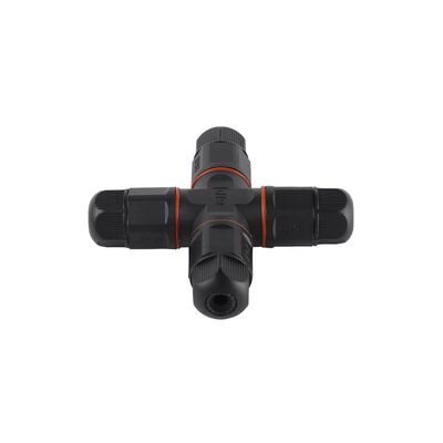 Assembly Screw Fixing Splitter AC/DC Connector Copper Contact Male/Female Nylon IP68 Waterproof Outdoor LED PCB/UHF/RF 6A