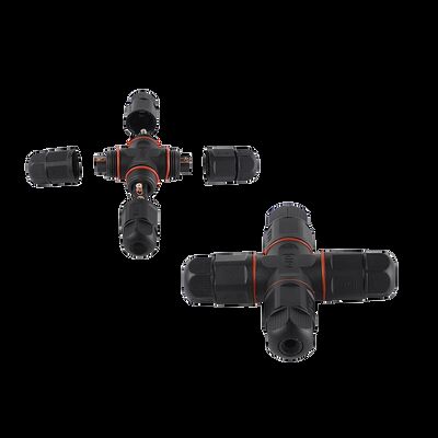 Assembly Screw Fixing Splitter AC/DC Connector Copper Contact Male/Female Nylon IP68 Waterproof Outdoor LED PCB/UHF/RF 6A