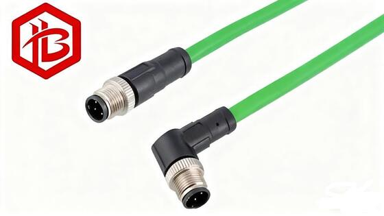 BETT Waterproof M12 Right Angled RJ45 Ethernet Connector IP68 Rated 8A for Aerospace UHF RF PCB Applications