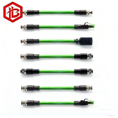 BETT Waterproof M12 Right Angled RJ45 Ethernet Connector IP68 Rated 8A for Aerospace UHF RF PCB Applications