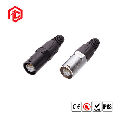 RJ45 Male/Female Waterproof Network Port Connector with Copper Contact and Nylon Housing IP68 Rated for Outdoor Displays