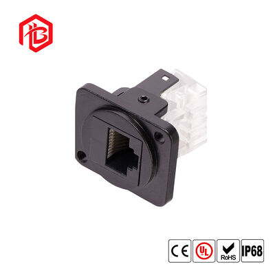 RJ45 Male/Female Waterproof Network Port Connector with Copper Contact and Nylon Housing IP68 Rated for Outdoor Displays
